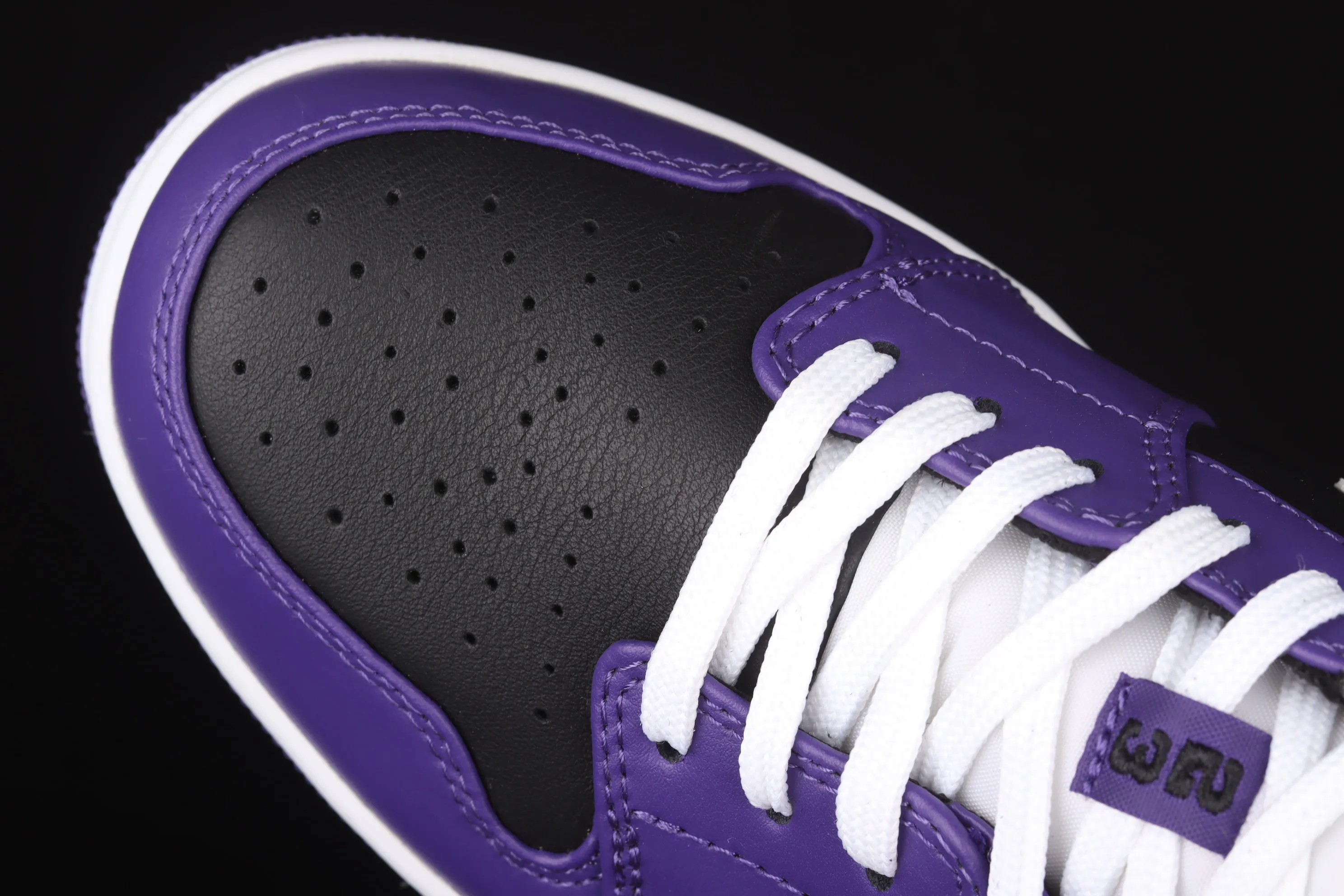 All categories Air Jordan Jordan series basketball shoes Air Jordan 1 Low Air Jordan 1 Low AJ1 Joe 1 black purple and white low-top cultural and leisure sports sneakers 553558-501